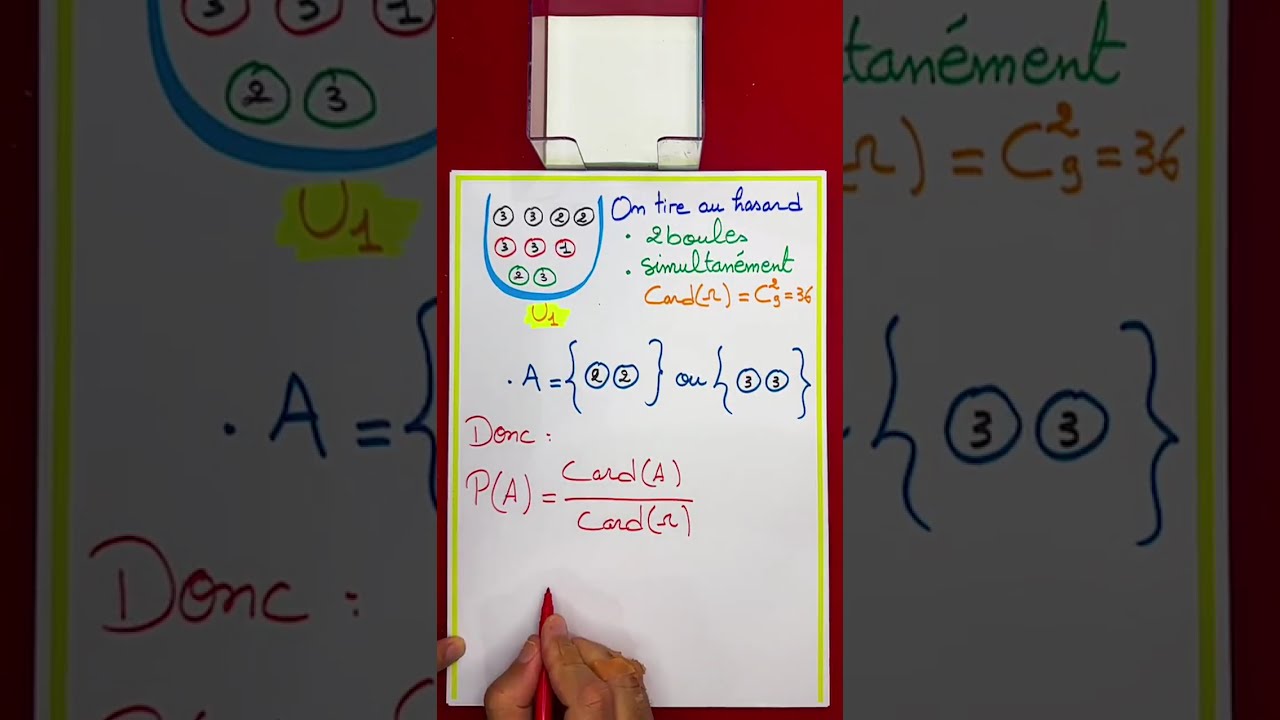حصة مباشرة #92 :  Les probabilités exercice complet |الإحتمالات استعد للإمتحان الوطني