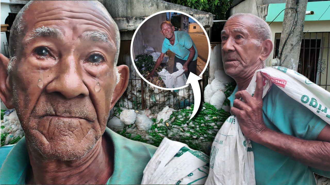 83 AÑOS SIN HIJOS VIVE SOLO - come de las BOTELLAS  Lleno su casa de escombros NOS NECESITA