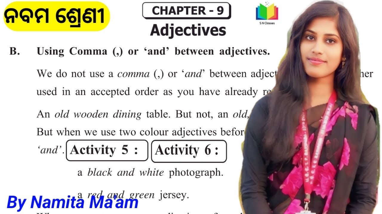 Adjectives/ Chapter -9/ Activity - 5 & 6/ Class -9/ English/ Odia Medium