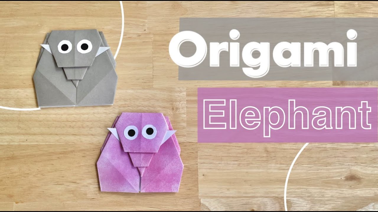 Easy Cute Elephant origami | Fun Birthday Decorations | Gift Cards | Cute Party Favors