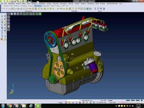 Engine - Sample Motion Study using Visi20/ Vero Software