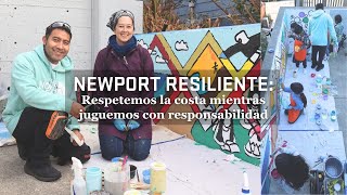 Newport Resiliente: Respetemos la costa mientras juguemos con responsabilidad
Investigadores de CEOAS se asociaron con artistas de Newport, Oregón, y jóvenes latinos para pintar un mural largamente planeado cerca de la playa de Nye. El proyecto está financiado por el Centro CoPes de Cascadia de la NSF y explora el arte colaborativo como medio de comunicación científica y participación local.
CEOAS y la profesora adjunta de práctica e investigadora principal del Servicio de Extensión de la universidad estatal de Oregon (OSU), Felicia Olmeta Schult; la estudiante de posgrado de CEOAS, Emma Gleeman; los artistas de Newport, Emy Daniels y Miguel Martínez; así como colaboradores de Arcoíris Cultural y del Servicio de Extensión de la OSU, trabajaron juntos para realizar cuatro talleres de murales con 15 niños locales (de 5 a 11 años) en mayo.
El mural representa actividades elegidas por los niños: volar cometas en la playa, construir castillos de arena, leer y comer bocadillos con amigos. El mural también representa peligros costeros como tsunamis, deslizamientos de tierra y olas gigantes. Los colores vibrantes están inspirados en textiles mexicanos y guatemaltecos. Los niños pintaron la mayor parte del mural. Newport Resiliente: Respetemos la costa mientras juguemos con responsabilidad