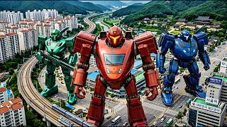 High Speed Trains Transformed into Giant Robots Korea Train eXpress Mecha Cinematic screenshot 3