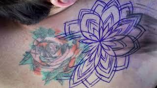 Mandala | Rose | Watercolor tattoo