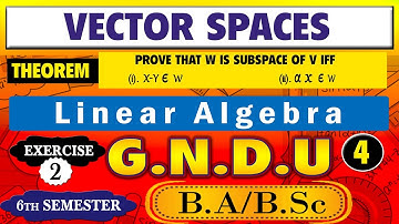 Prove that W is subspace of vector space V(F) iff x-y belongs to W and αx belongs to W