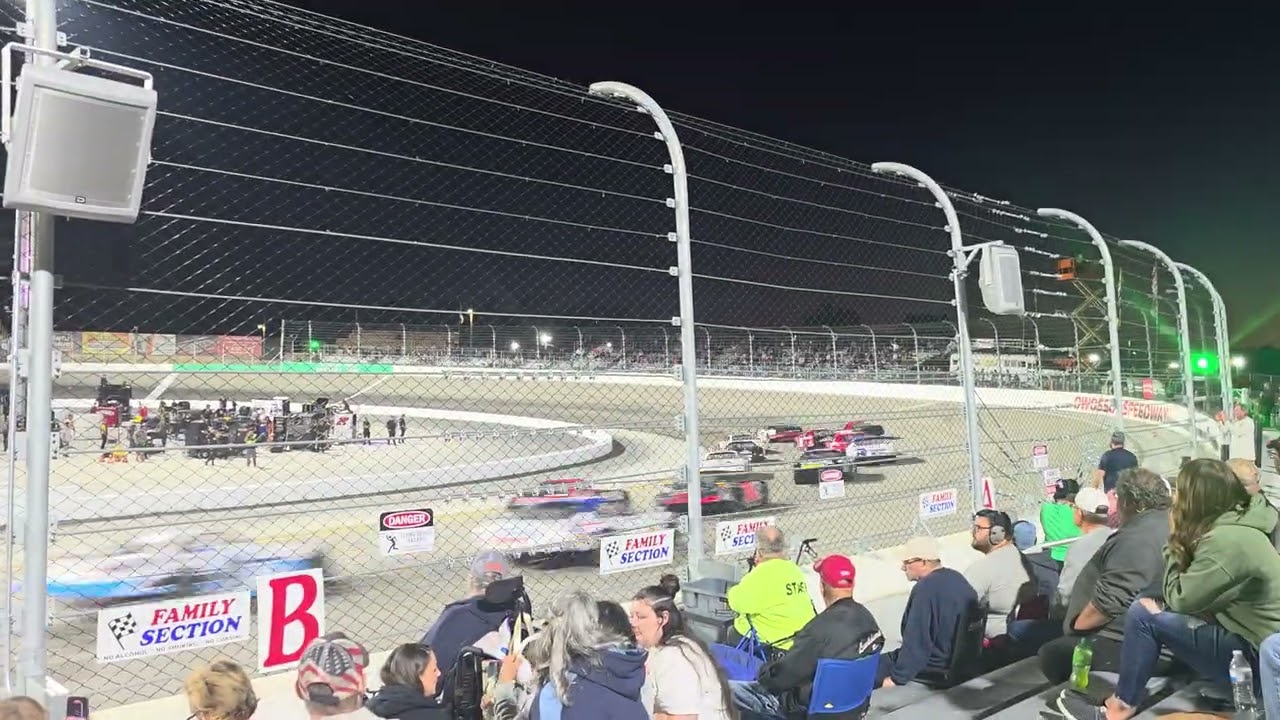 Owosso speedway ASA Stars National Tour Michigan 300 restart and crash