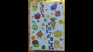 Preschool activity- Fruit and vegetable chart #fruits #vegetables