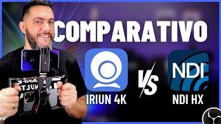 COMPARATIVO IRIUN 4K vs NDI HX [CELULAR WEBCAM] Teste Prático no Android e Iphone