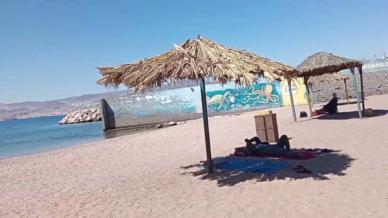 Аль-Гадур - городской пляж в Акабе. Прогулка по центральной части Акабы. JORDAN 🇪🇭