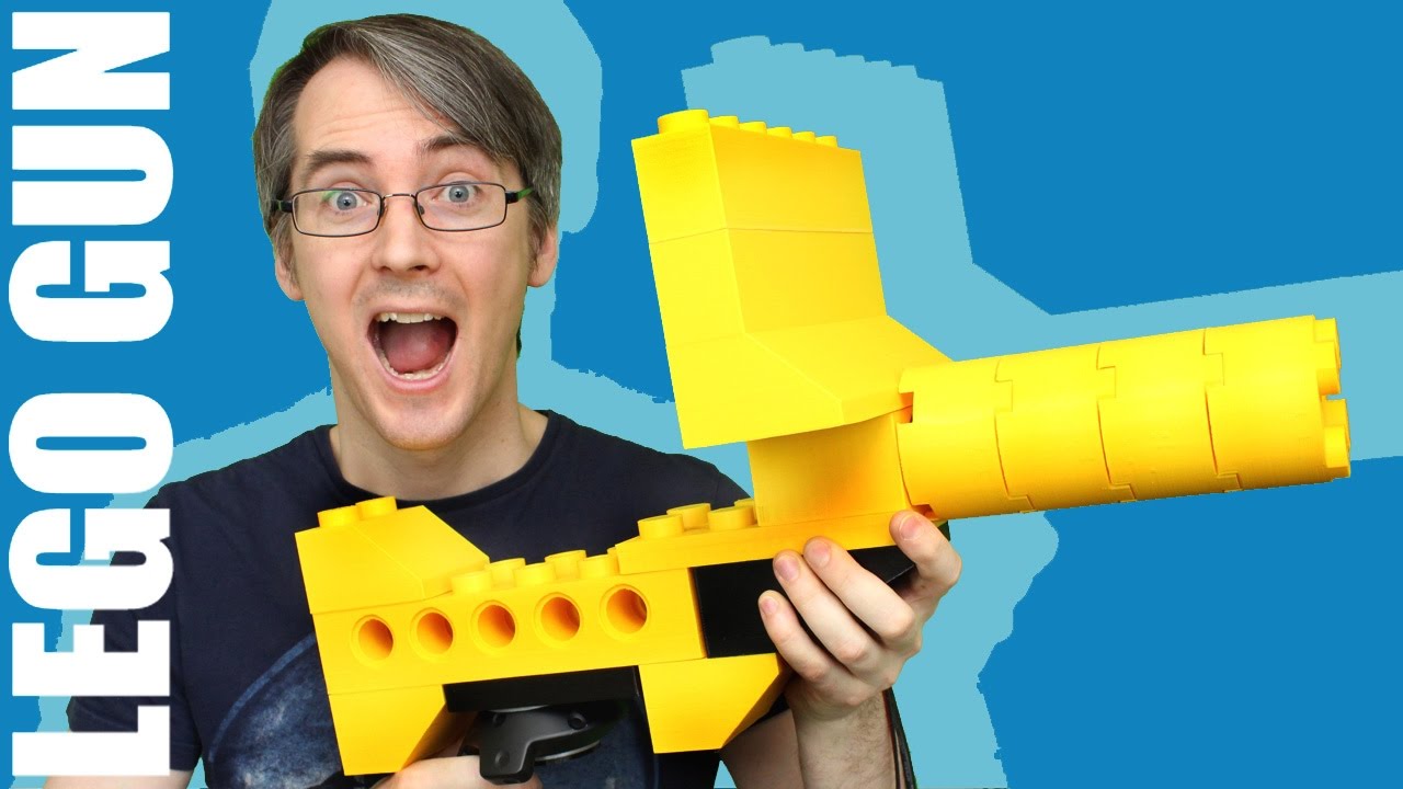 VR内で撃つと、現実のターゲットに当たる Vive Trackerを使ったレゴ風