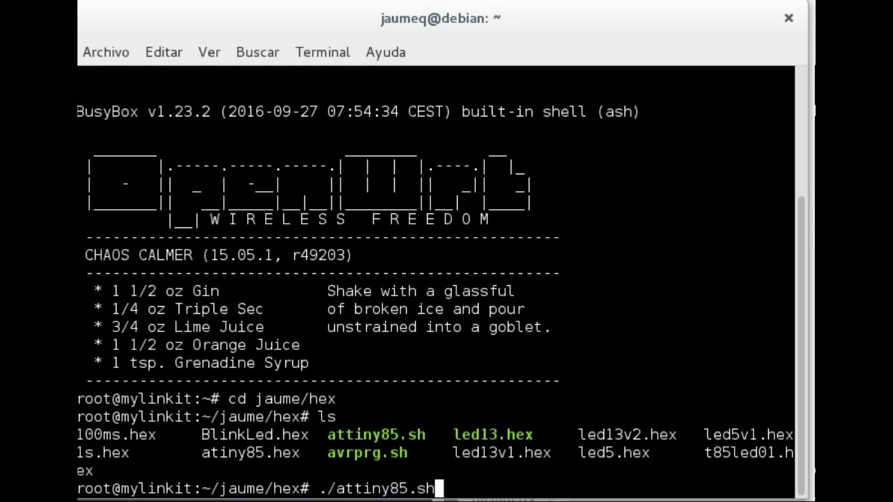 To burn hex file in an attiny85 with a Linkit Smart 7688. - YouTube