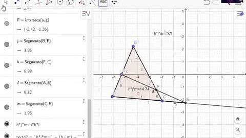 Demostración Teorema de Menelao Geogebra