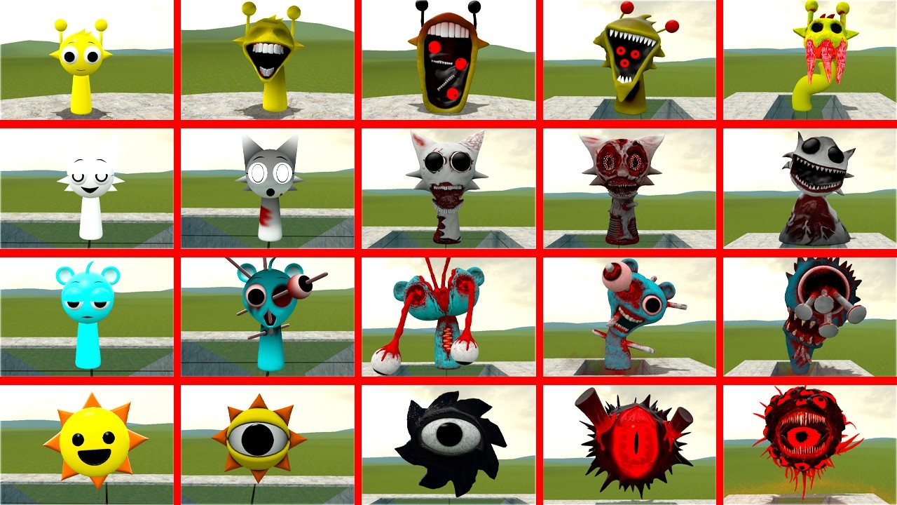 ALL SPRUNKI FAMILY SIZE COMPARISON - DID YOU NOTICE WHICH SPRUNKI IS THE BIGGEST? 👀