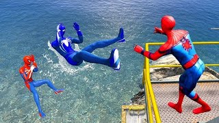 GTA 5 Epic Ragdolls | Spiderman and Super Heroes Jumps/Fails Episode-10 Euphoria Physics)