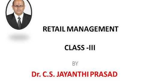 Retail Management CLASS 3