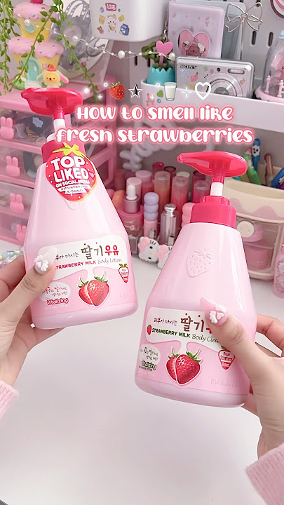 Strawberry Lotion🍓#kwailnara #kbeauty #skincare #lotion #wonyoungism #yesstyle #pink #shorts #fyp