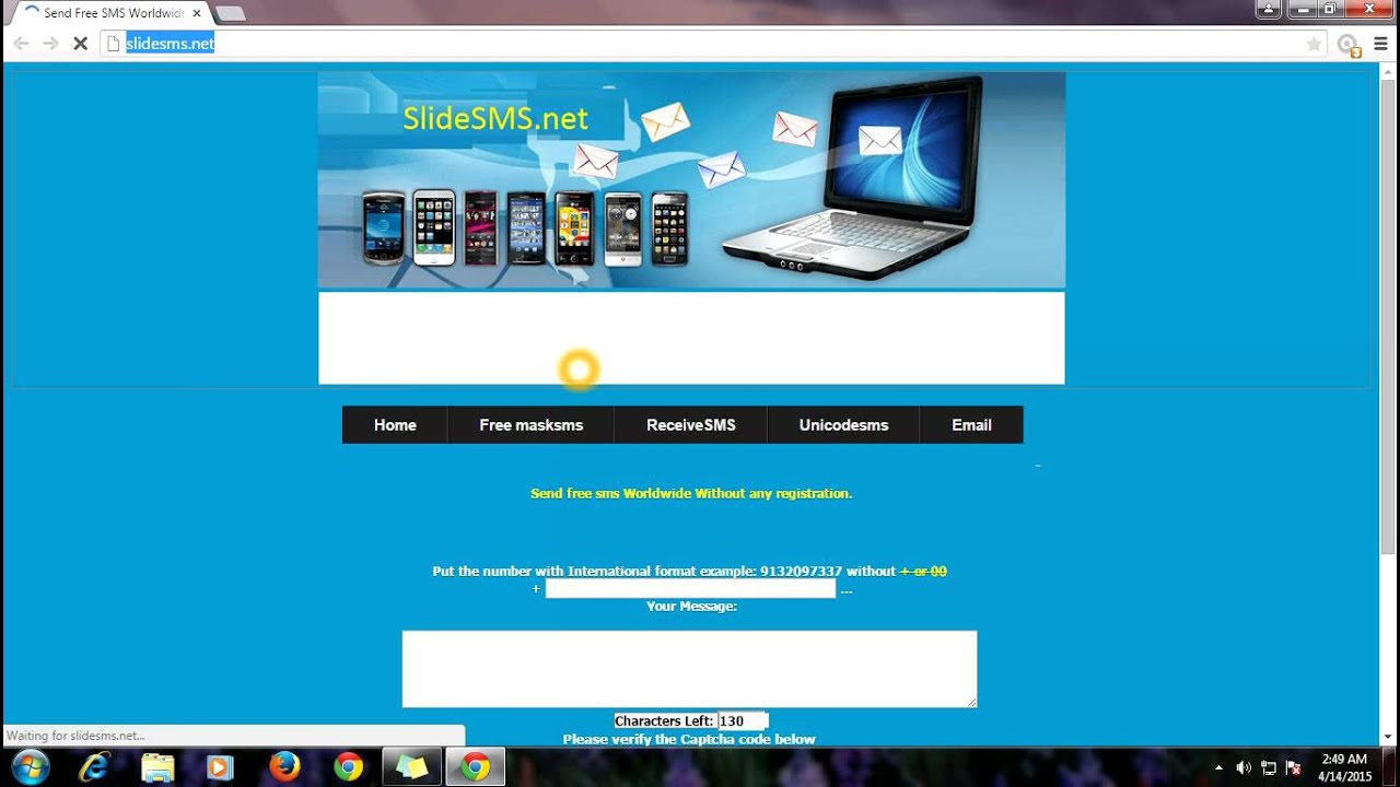 Send free sms to anywhere without showing ur number youtube