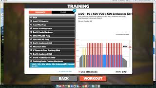 Using a TrainingPeaks Pre-Built Workout on Zwift