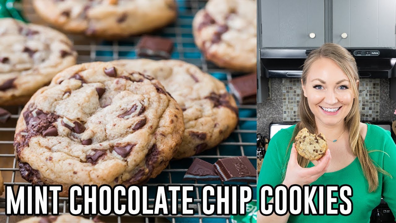 How to Make Mint Chocolate Chip Cookies - YouTube