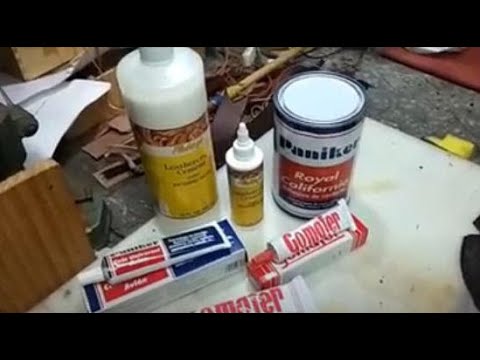 How to glue leather and skin - Contact glue and white glue without solvents  