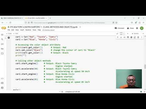 ETC454 TOPIC 6-1-D (PYTHON'S OOP:   CLASS, METHODS & OBJECTS -   EXAMPLES PART 3)
