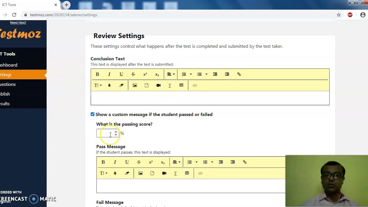 TestMoz : Online Quiz Generator