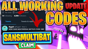 *5* CODES for SANS MULTIVERSAL BATTLES get all SANS for FREE (ROBLOX) WORKING