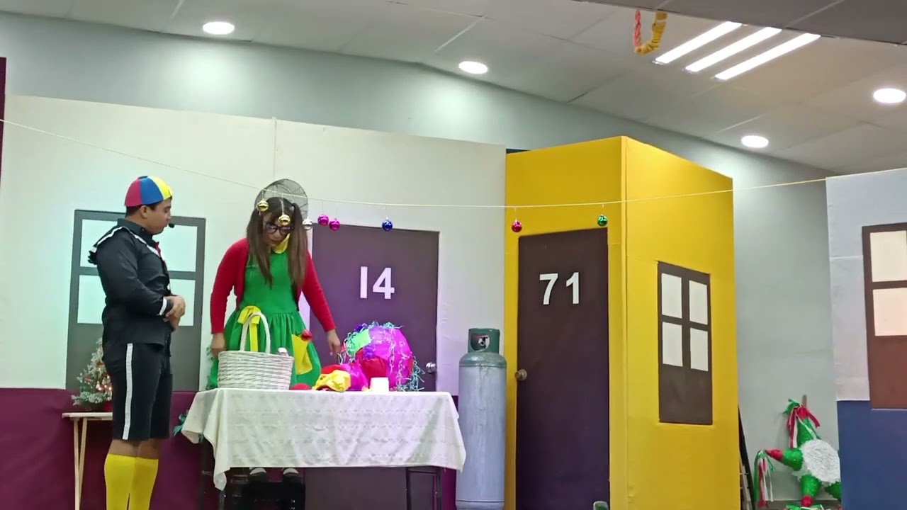 festival navideño en la iglesia de la casa el alfarero con obra el chavo una navidad sin piñata