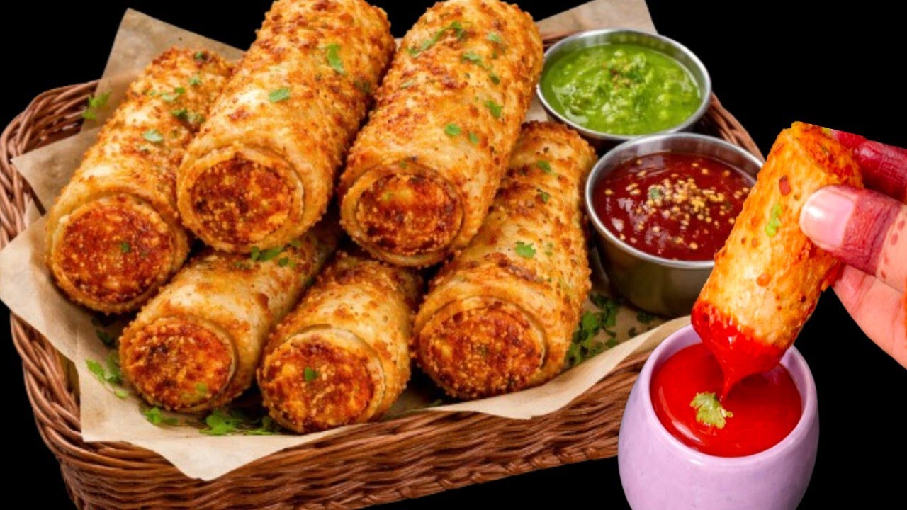 Potato snacks roll it's so crispy and delicious// aloo samosa// nikki videos 864