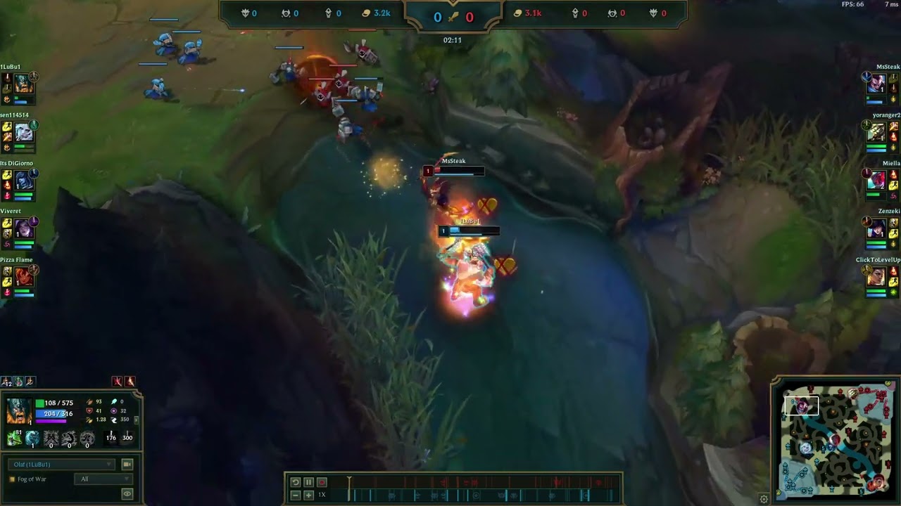 Olaf lvl 1 Vs Yasuo lvl 1