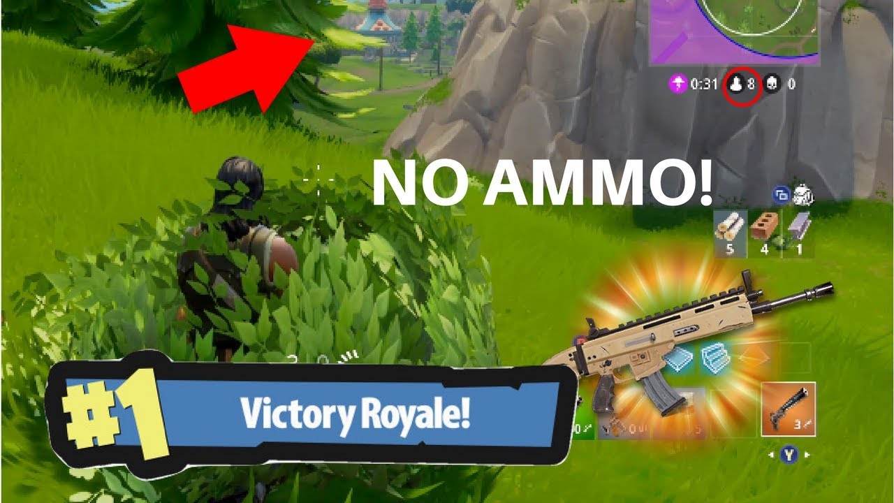Fortnite No Ammo Winning Fortnite With No Ammo Fortnite Battle Royale Youtube