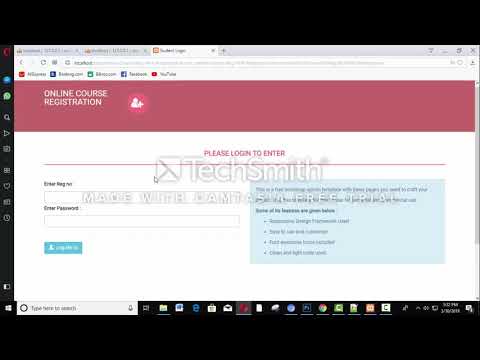 Freeproject24:Online Course Registration System in php