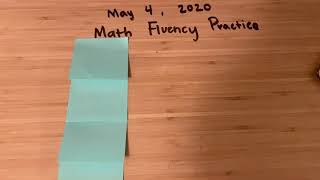 Math Fluency Week 5