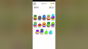 Color Hoop Stack Puzzle Level 101 Walkthrough Solution iOS/Android