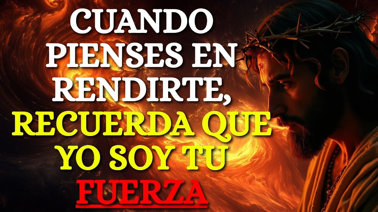CUANDO PIENSES EN RENDIRTE, RECUERDA QUE YO SOY TU FUERZA | DIOS TE ...