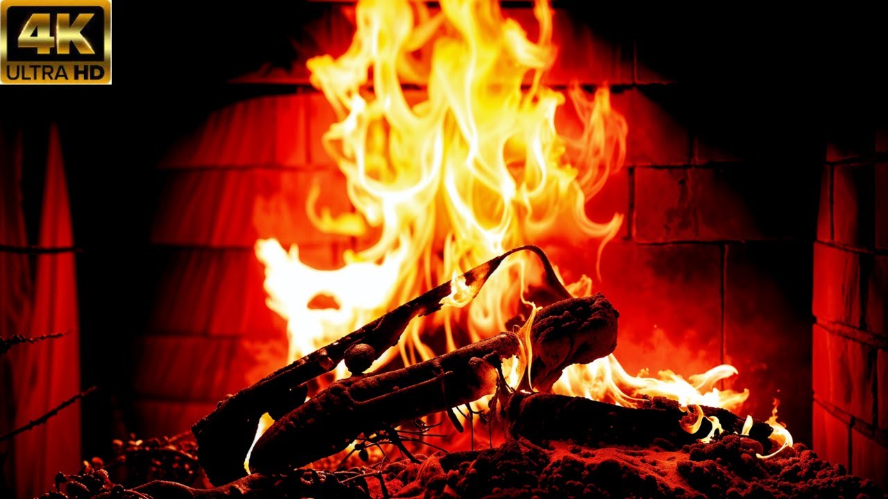 Relax by the Fire – 1 Hour of Soothing 4K Fireplace Sounds