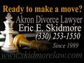 Akron divorce lawyer Eric E. Skidmore can assist when a spouse makes a move to terminate their marriage. He has been assisting families in Northeast Ohio since 1989 in the areas of divorce, dissolution, and legal separation. Feeling like a pawn in your relationship? If it cannot be reconciled, it may be time to make a move.