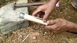 How to make Perfect  Naga Dao| Machete Handle| Konyak local blacksmith screenshot 4