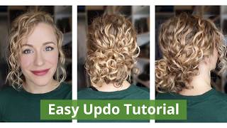 Easy Curly Updo  Curly Chignon