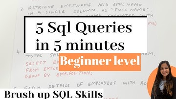 SOLVE 5 SQL QUERIES IN 5 MINUTES (PART 3) | BEGINNERS LEVEL