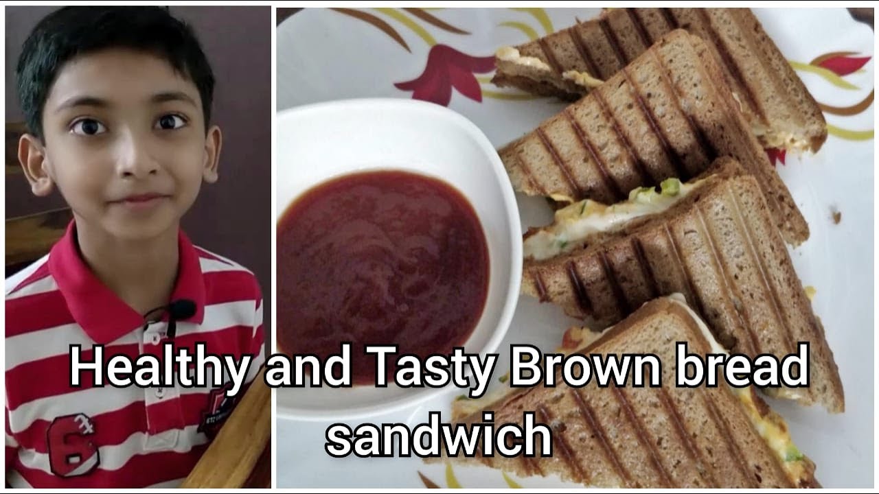 Quick and Easy Brown Bread Sandwich Recipe Healthy snack for kids