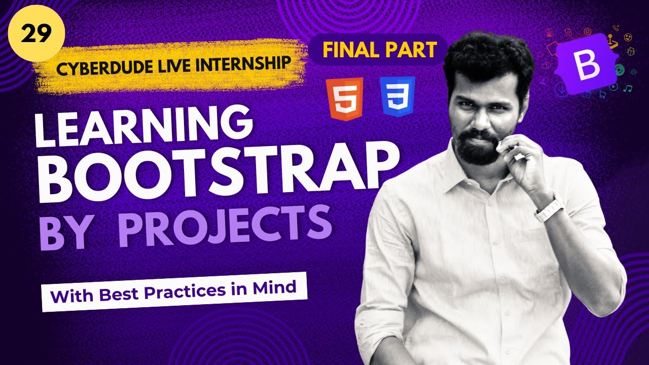 🔴Day 29: Building Bootstrap 5 Projects| Part 3 | CyberDude Internship 2025