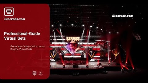 STAGE MONAC | Unreal Engine Corporate Virtual Set | Integrated With Aximmetry | DMX |