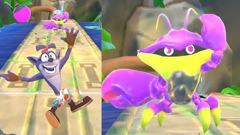 Crash Bandicoot: On the Run! Oxide Crab Defeated! Jewel 182