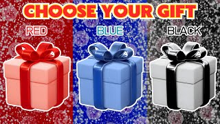 ESCOLHA O SEU PRESENTE RED BLUE BLACK 🎁🎁 ELIGE TU REGALO 🎁 CHOOSE YOUR GIFT RED BLUE BLACK 🎁