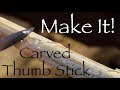 Carve a Twisted Hazel Thumb Stick. Woodland Whittling.