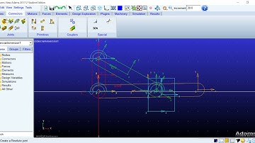Slider Crank Mechanism Inversion 1 in Adams software
