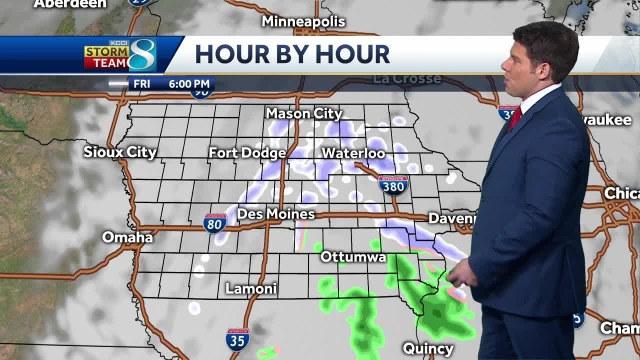 Scattered snow showers move out tonight - YouTube