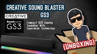 UNBOXING: ￼Creative Sound Blaster GS3 - Compact RGB Gaming Soundbar With Superwide™ Technology