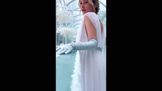 Pale Ice Blue Long leather opera gloves #leathergloves #operagloves